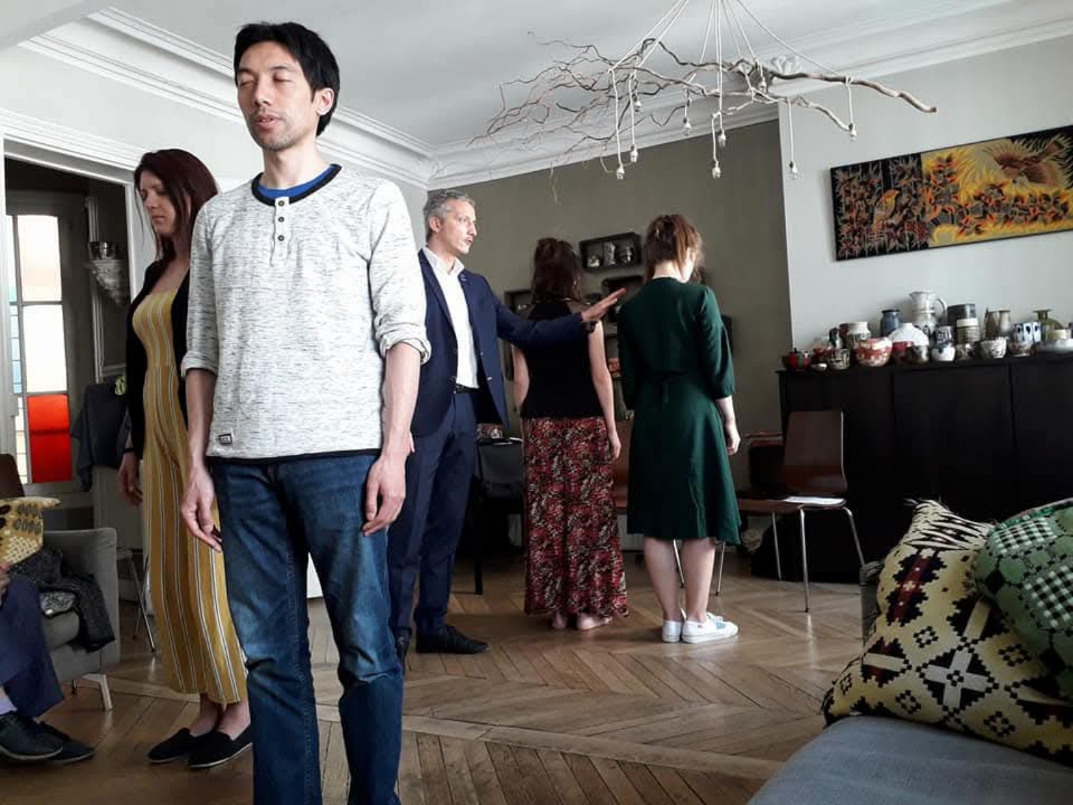 Séance de constellations familiales en groupe